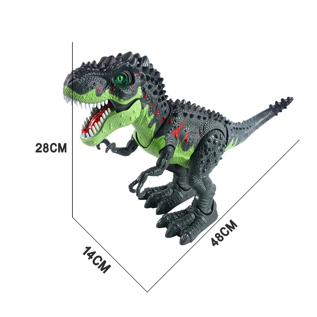 Jouets interactifs pour enfants Télécommande électronique Dinosaur Toy ABS Walking Dinosaurs Simulation Spray Cadeau de Noël LJ201105