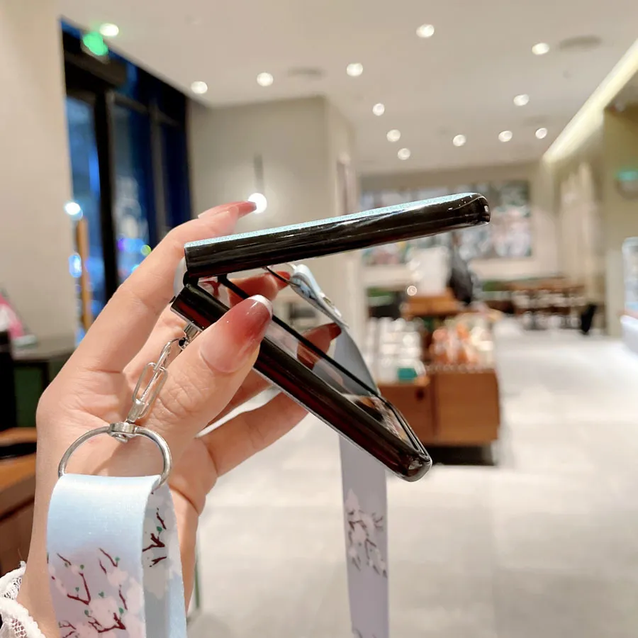 Corssboby – coque de téléphone à paillettes scintillantes, étui en plastique dur avec sangle d'épaule et chaîne avec lanière pour Samsung Galaxy Z Flip 3 5G