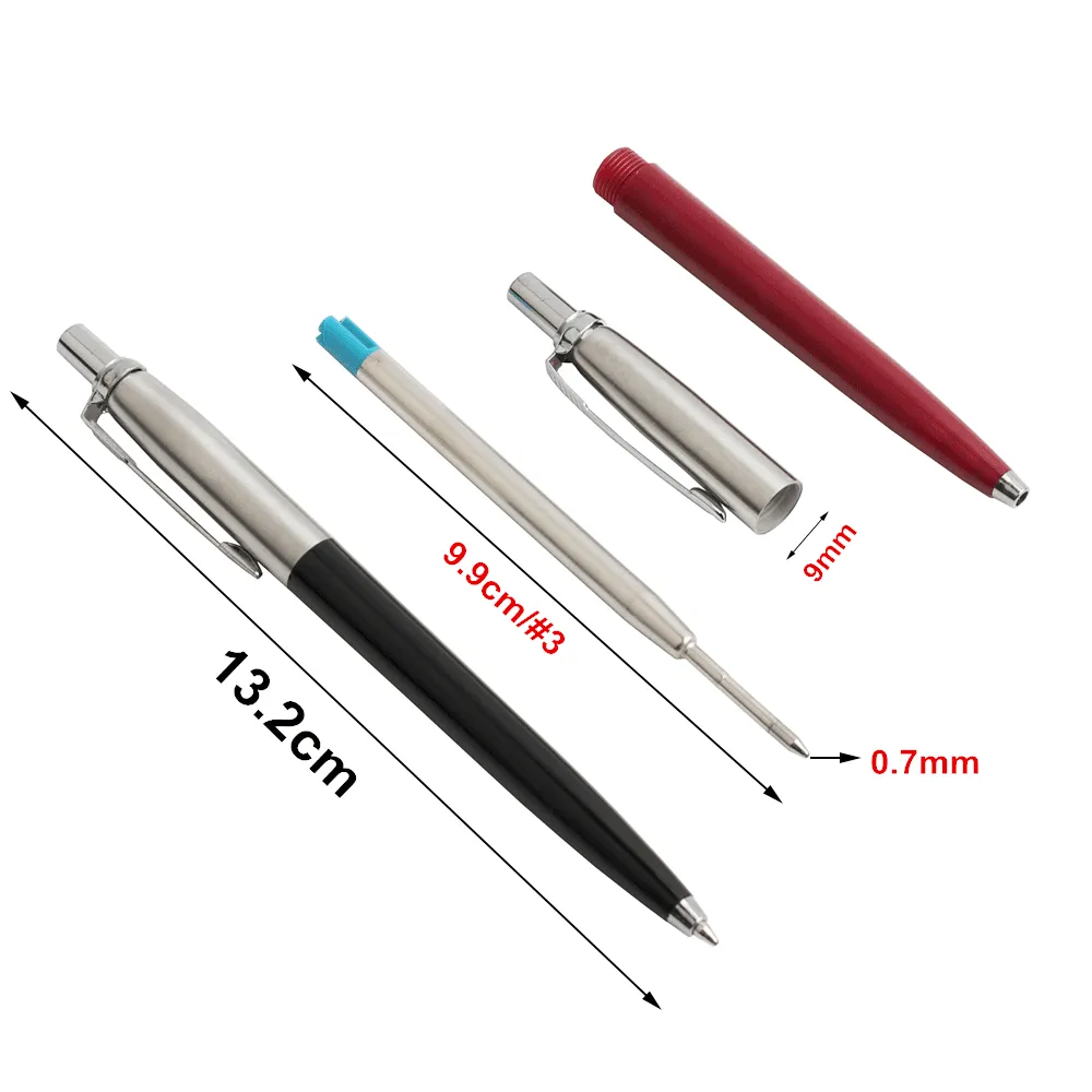 LOT stylo à bille ensemble stylos à bille en métal commercial pour papeterie de bureau scolaire stylo cadeau la presse d'un style encre bleue noire 23786357