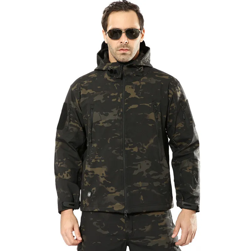 Militärjacka Män Vinter Kamouflage Taktisk Vattentät Vindbrytare Hooded Male Camo Coat Plus Storlek 5XL Bomber Army Jacket Män 201028