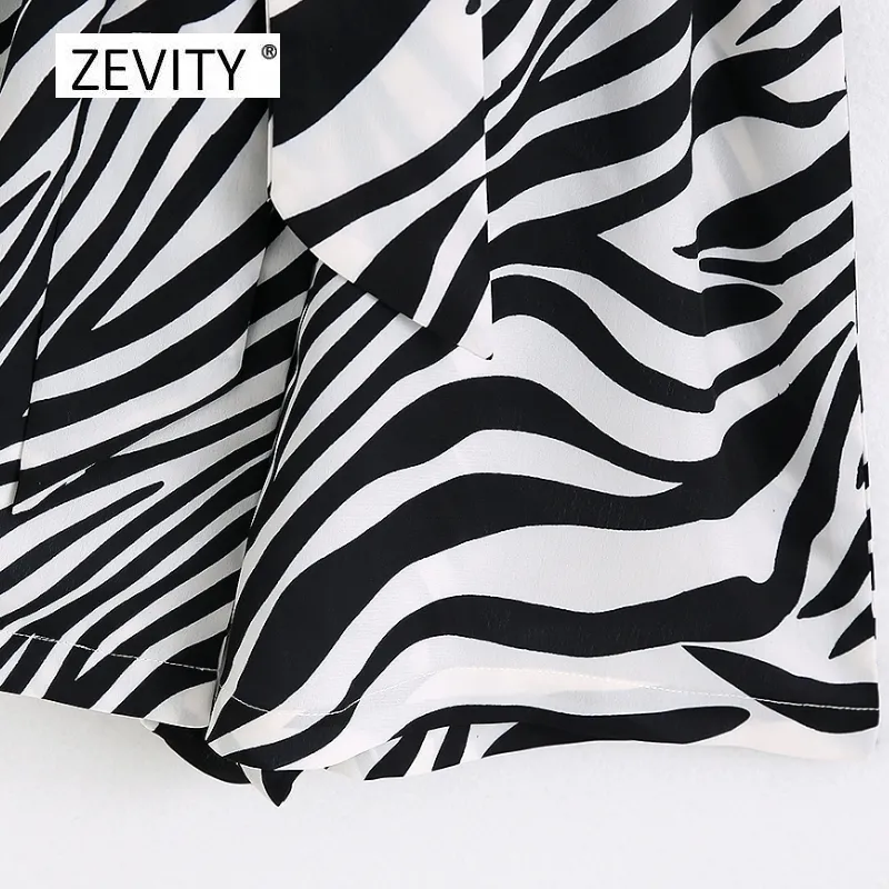2020 mulheres texturas de animais vintage impressão arco amarrado faixas de traje de planta shorts conjuntos sem mangas shorts siameses casuais ds4065 T200704