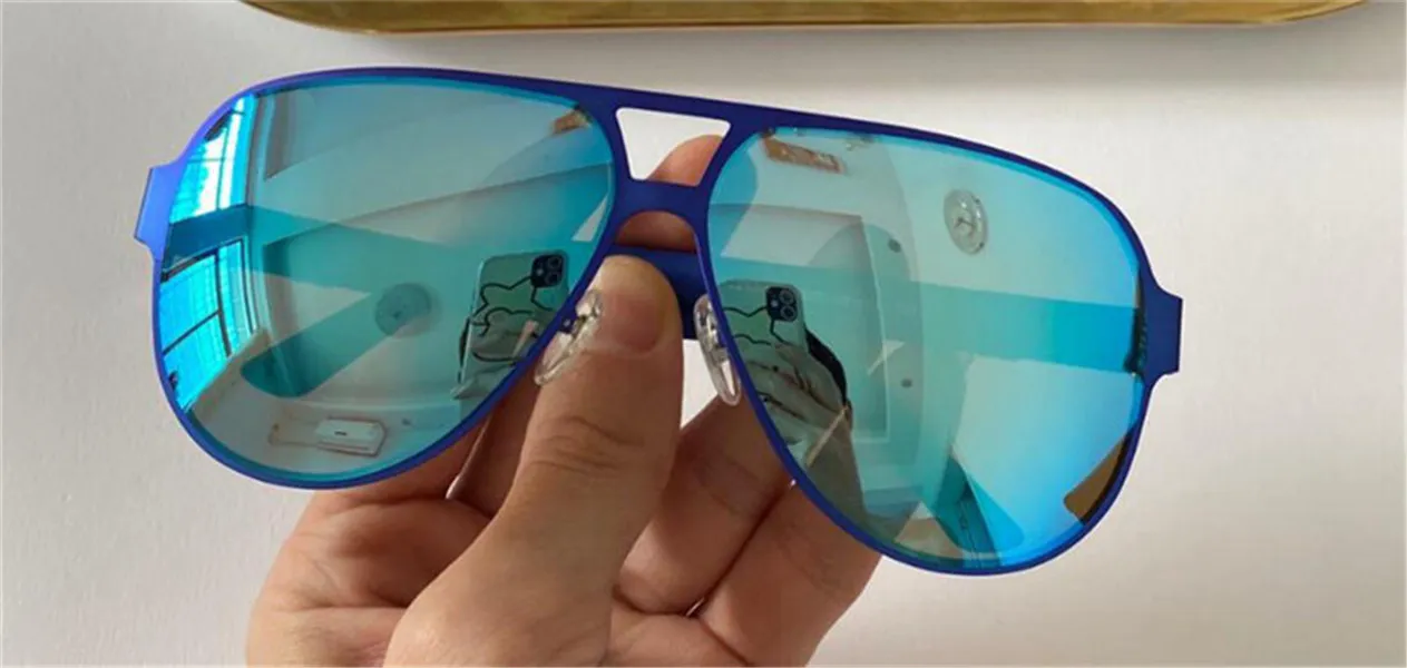 Novos homens de moda design de óculos de sol envoltem óculos de sol Piloto armação de revestimento Lens de fibra de carbono Pernas de fibra de verão Estilo 2252 1735