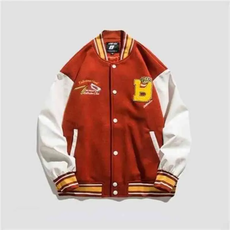 Letter Women's Jacket Couple Campus Baseball Uniform Korean Hip Hop Retro Bear Loose Oversized New 2021 Unisex