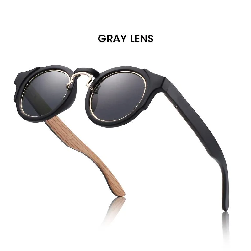 Coolpandas 2020 Yeni Marka Tasarımı Polarize Doğal Ahşap Güneş Gözlüğü Kadınlar Ayna Lens Oval Erkekler Güneş Gözlükleri UV400320J