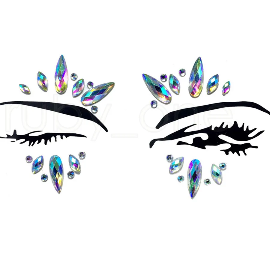 Diamond Sticker Bohemia Style Glitter Crystal Tattoo Stickers For Women Face Forehead Paster Wedding Party Decorations Tools