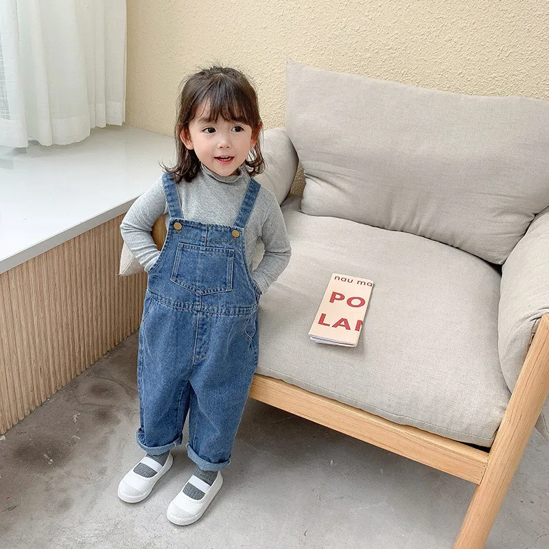 Overalls Children Overalls Boys Girls denim Pants Spring Autumn all-match Jeans toddler kids Loose Overalls 220909