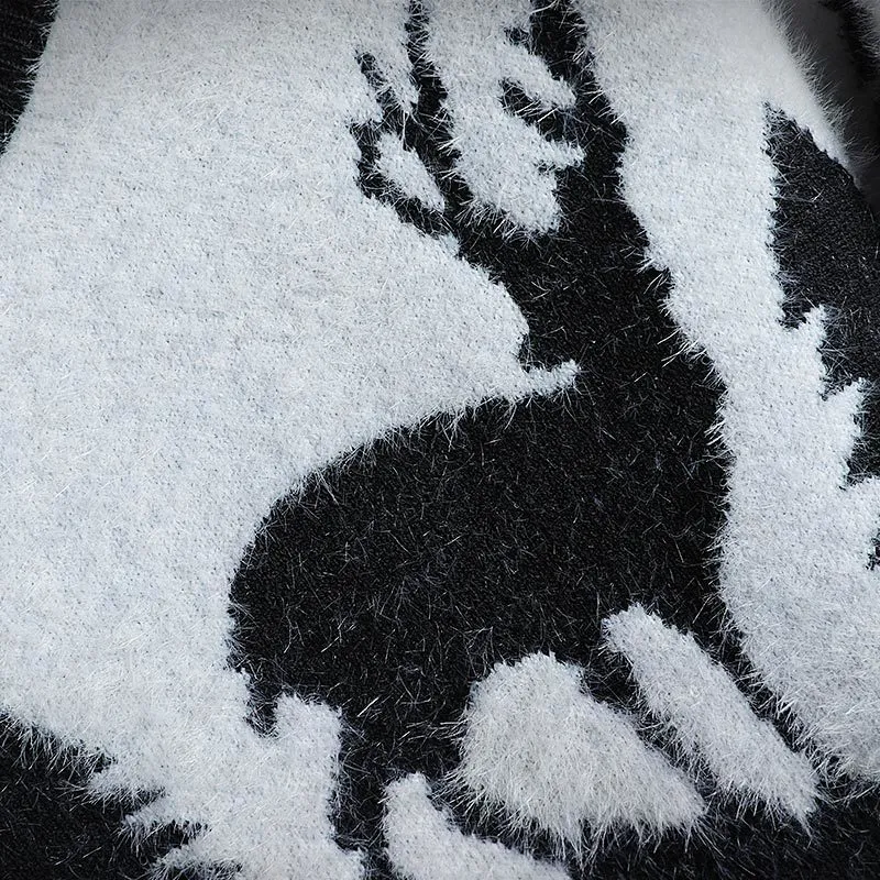 Huncher Mens Sticked tröja män Autumn Winter Casual Christmas Tree Deer Pullover Vintage Black Slim Fit Sweaters Man 201221