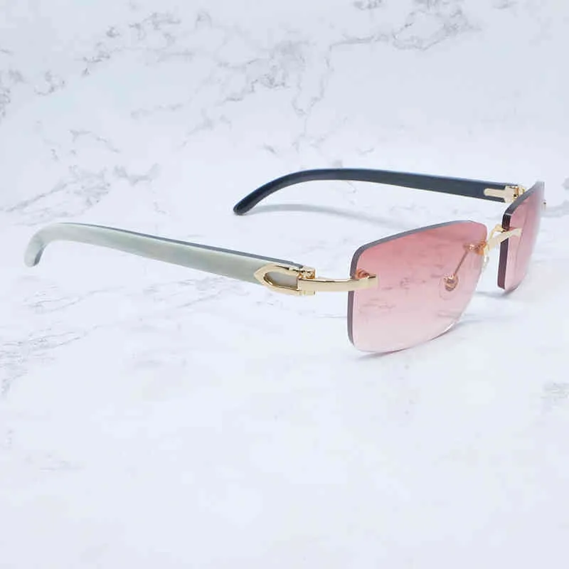 نظارات شمسية عالية الجودة 10 ٪ من مصمم الفاخرة الجديد للرجال والنساء النظارات الشمسية بنسبة 20 ٪ من بوفالو قرن ريمليس مربع أبيض أسود نظارات النظارات Gafas