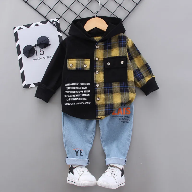 Nuovi vestiti bambini bel vestito di jeans 1 2 3 4 anni bambino ragazzo ragazza autunno moda 2 pezzi denim ragazzo giacca + pantaloni LJ200916