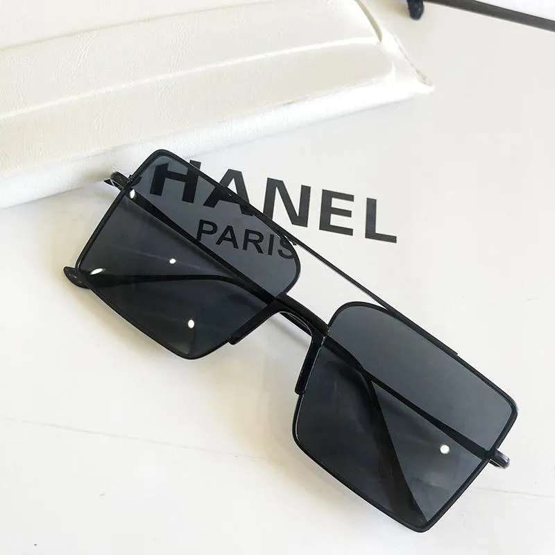 Солнцезащитные очки негабаритные металлические женщины 2021 панк винтажные солнцезащитные очки черная боковая щит мужские оттенки стиль UV400 FML3004