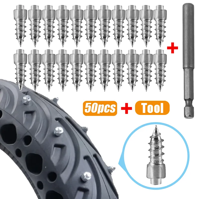 Viti antiscivolo invernali Chiodi con strumenti Borchie pneumatici auto Antiscivolo Punte cadenti Pneumatici ruote auto Moto Bicicletta