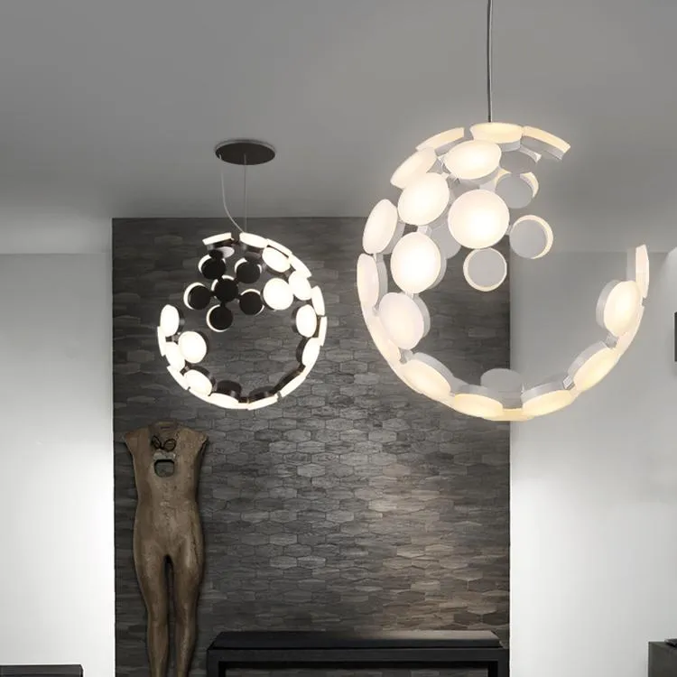 Modern LED SCOPAS PENDANT LAMP SUSPENSION Taklampan Chandelier Hemma vardagsrum dia 50cm Belysning Fixture281s