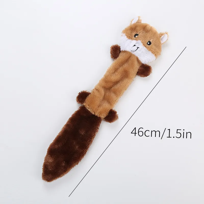 Cartoon Dog Squeaky Plush Toy Cute Fox Shape Pet Chews Dog Toys Dog Accessories Will and Sandy