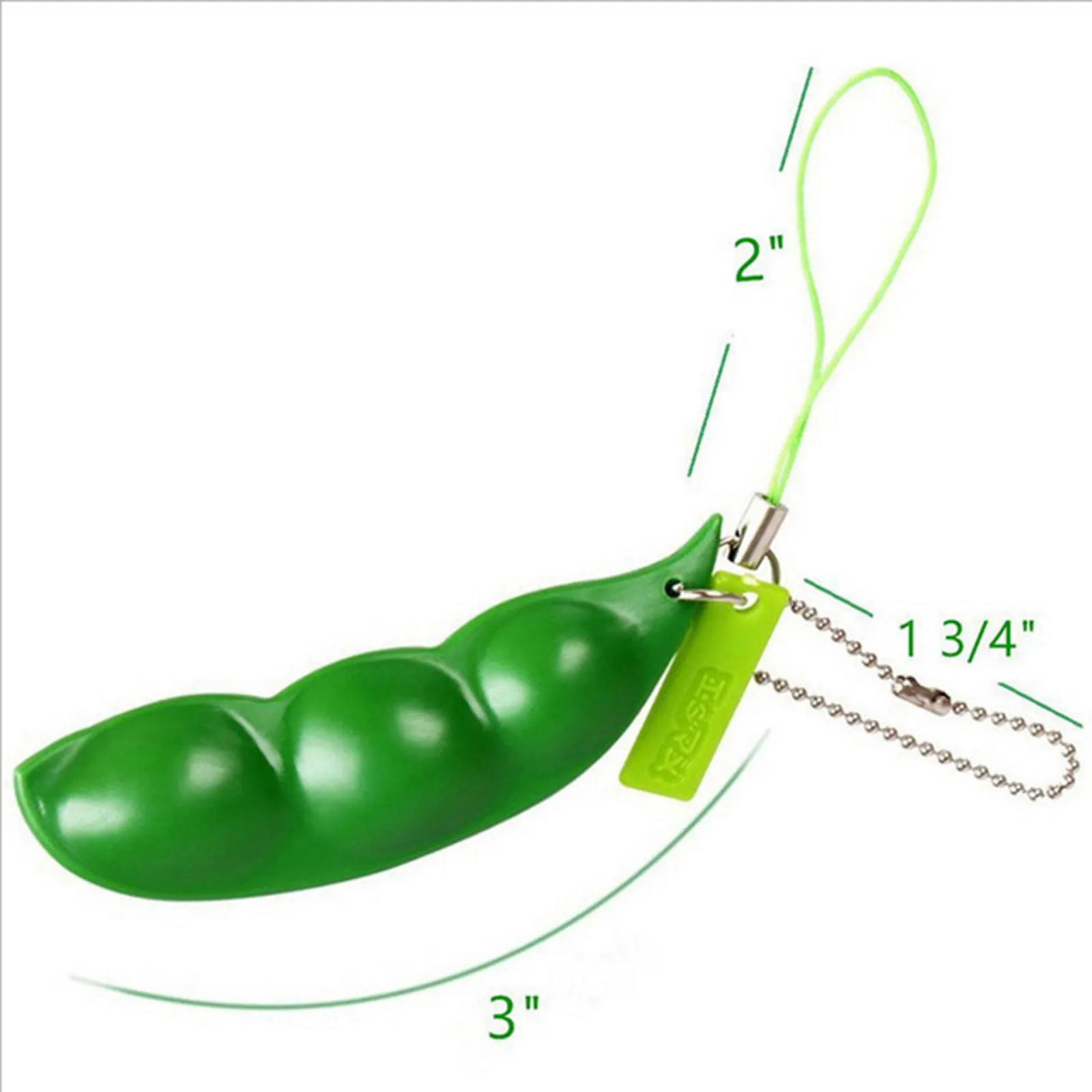 Fidget leksaker dekomprimering edamame leksaker pop det squishy pressar ärter bönor nyckelring söt stress vuxna leksak gummipojkar xmas gåva8234896