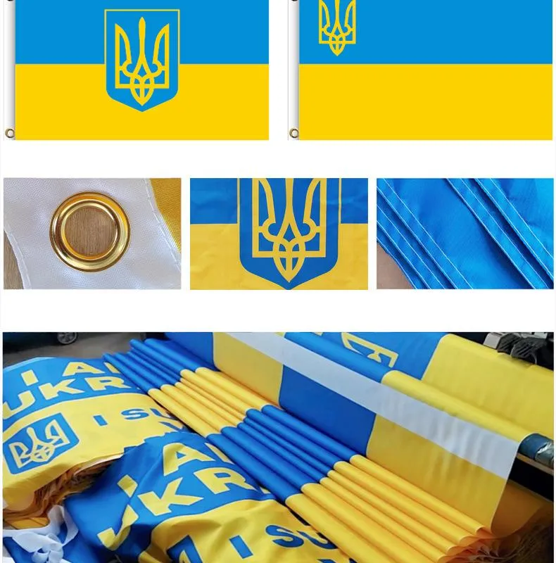 Parti Meclis Bayrağı Barış I Ukrayna ile Duruyor Ukrayna Banner Polyester 3x5 ft DHL Ücretsiz Gemi