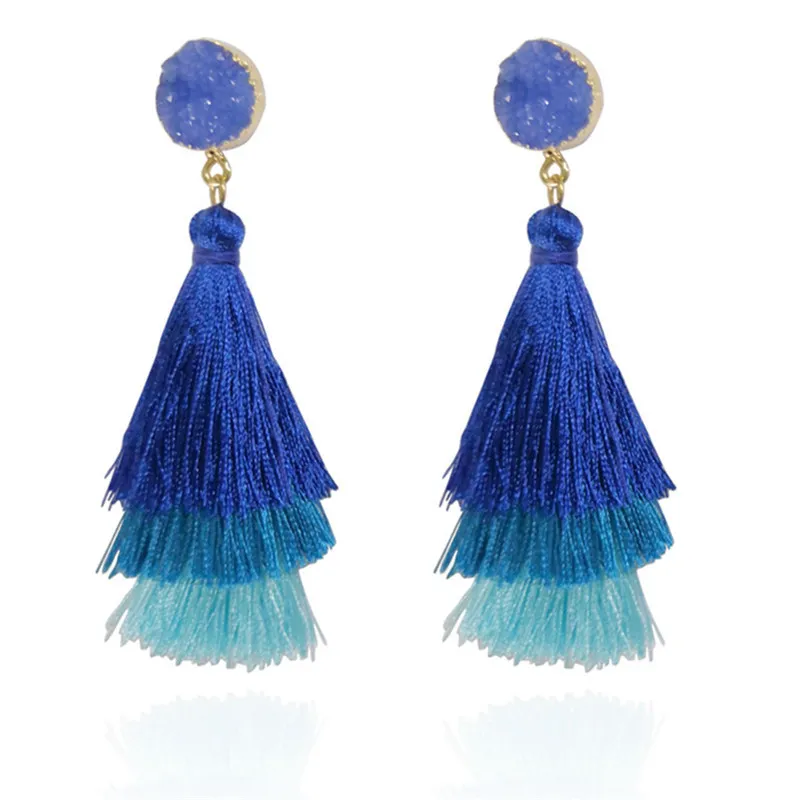 Line Tassel Layered Earrings Arrings Big Dangle Drop Ear Rings for Women Fashion Jewelry Gift Will and Sandy