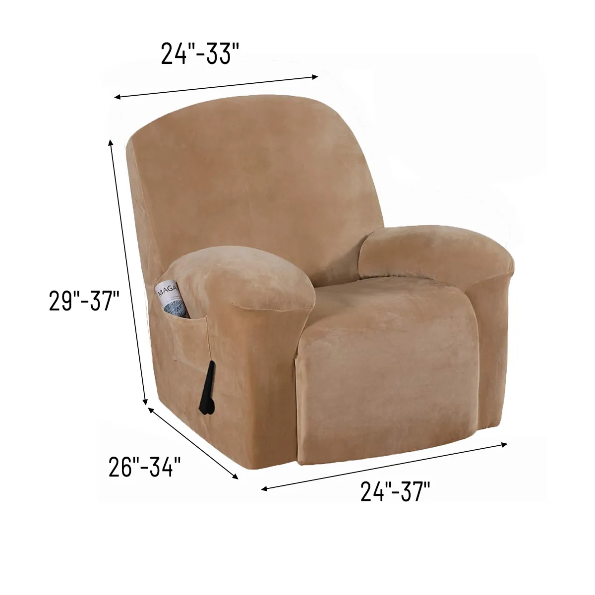 Copridivano reclinabile impermeabile Copridivano all-inclusive Elasticità del sedile Stretch Antiscivolo Fodere mobili Protezione sedia LJ201216