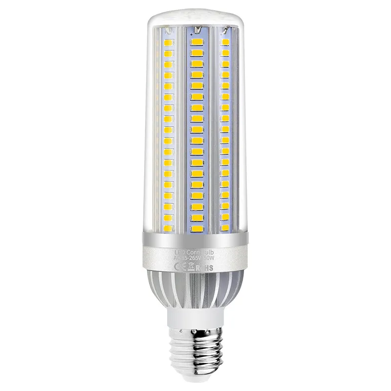 Lumière de maïs à LED à haute puissance 25W 35W 50W Bougie Bulbe 110V E26 E27 Bulbe LED Éventail d'aluminium refroidissement sans scintillement Light2561