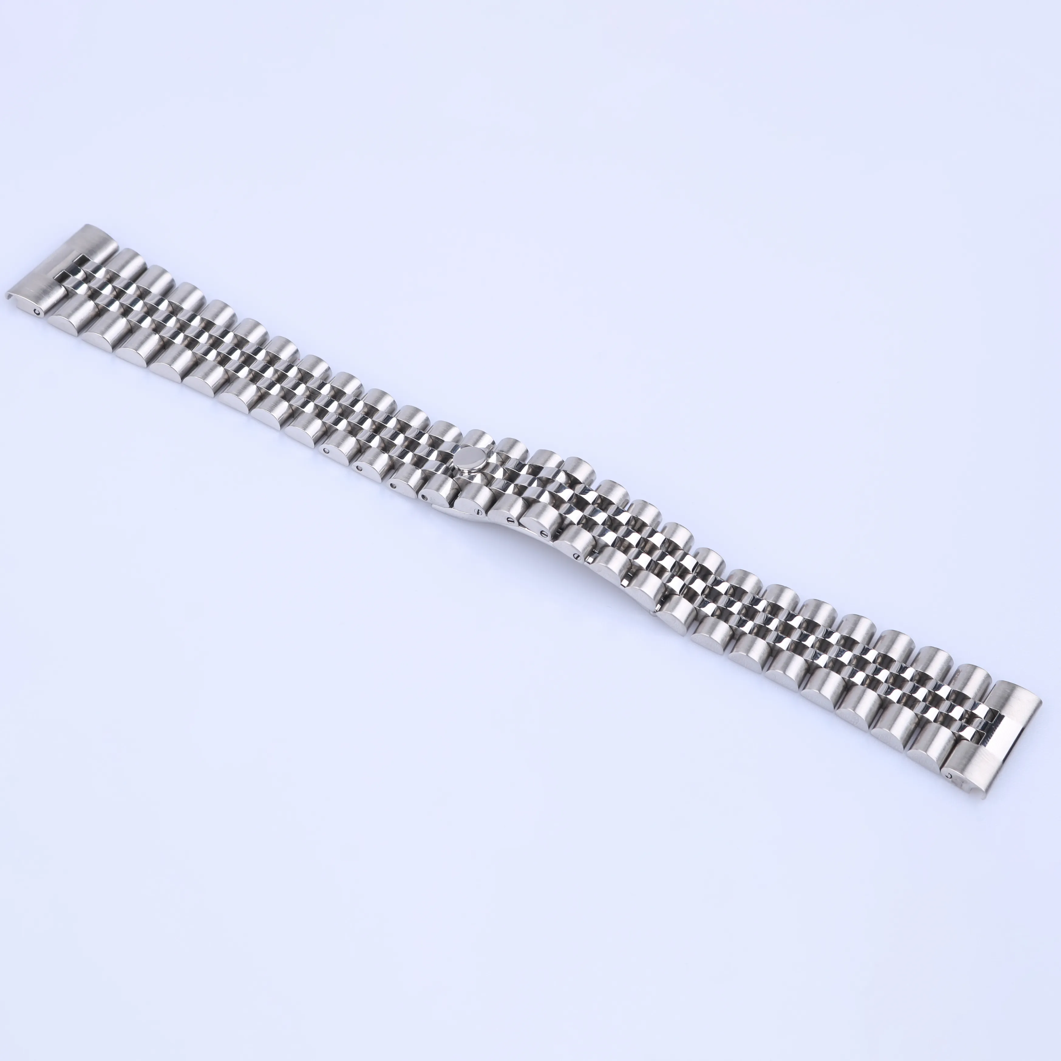 22mm 316L Jubilee Silver Steel Solid Straight End Sc