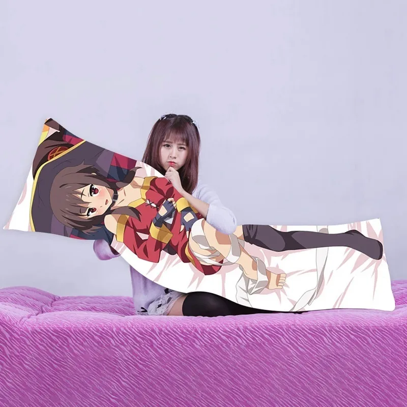 Anime Konosuba God039s välsignelse på denna underbara värld Megumin Dakimakura täcker kramande kroppskuddfodral Case 2012126335699