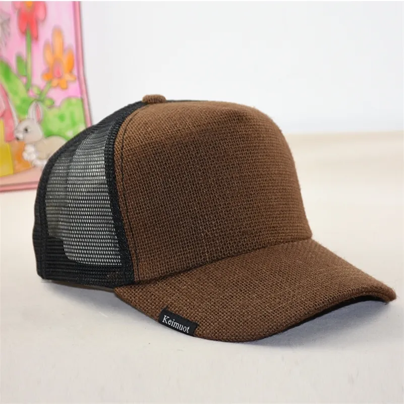 Big Head Man Man Plus Size Cap Men Summ Sun Hat Woman Cool Linen Snapback Hats 58-64CM 201023270W