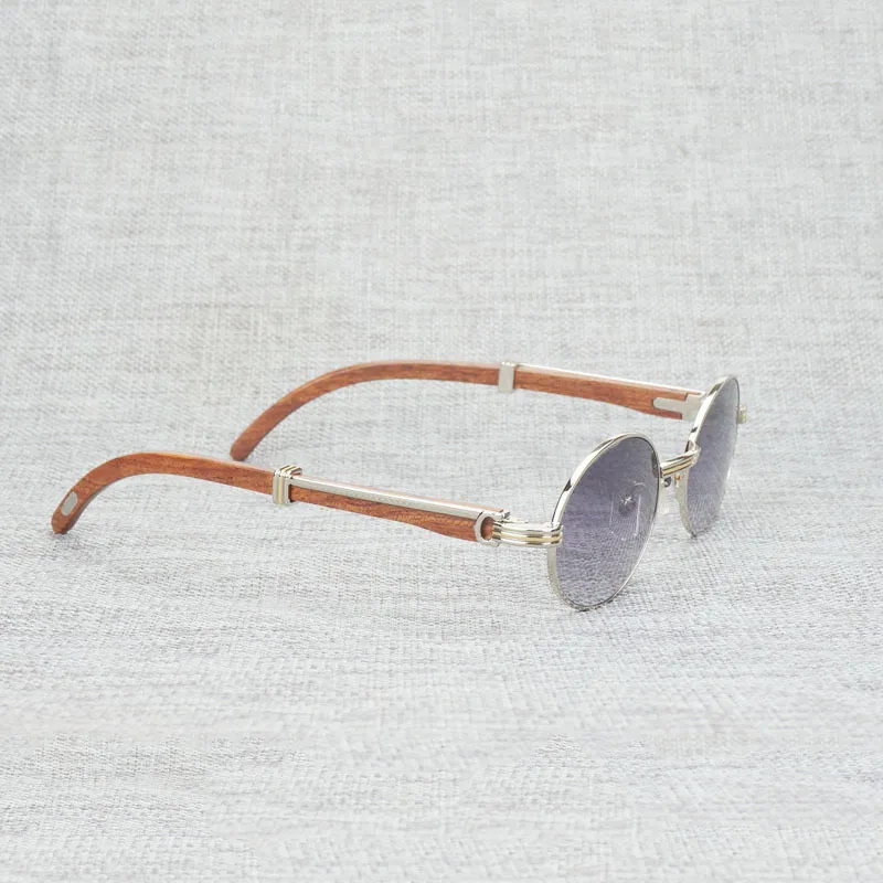 Винтажные белые черные солнцезащитные очки Buffalo Rong Мужчины круглые деревянные очки для Woemn Outdoor Clear Crame Frame Oculos оттенки VIP6220436