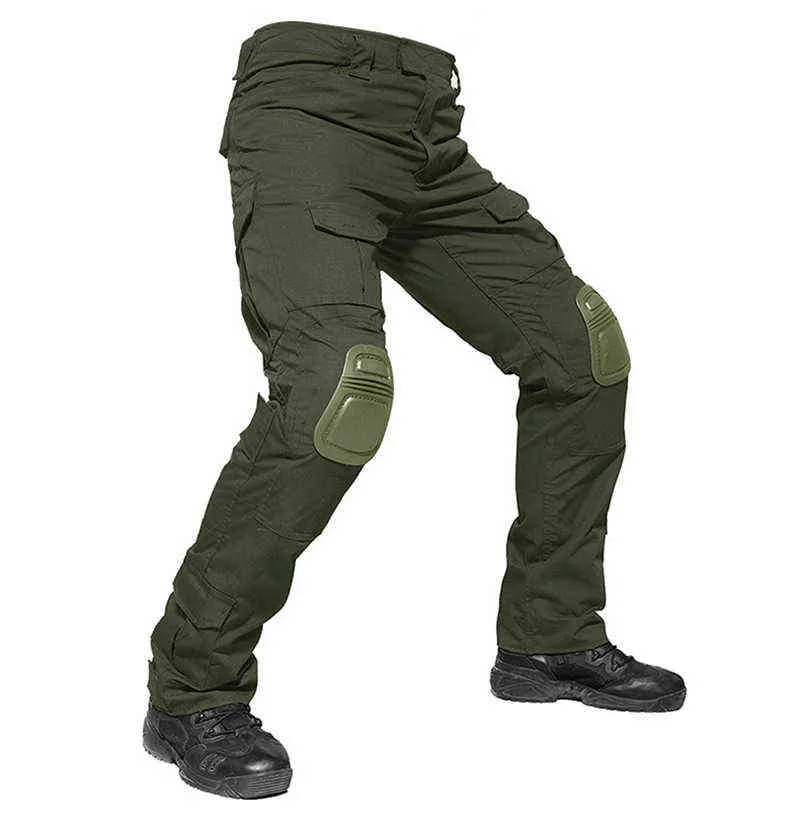 Camouflage Tactical Clothing Military Pants With Knee Pads Men Tactical Cargo Pants Soldier US Army Trousers Paintball Airsoft H1223