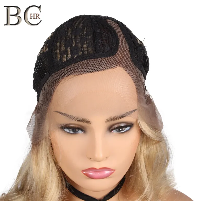 Perruque Lace Front Wig synthétique Blonde 134, perruque ondulée naturelle en Fiber résistante à la chaleur, perruque Lace nouée à la main pour femmes 7465858