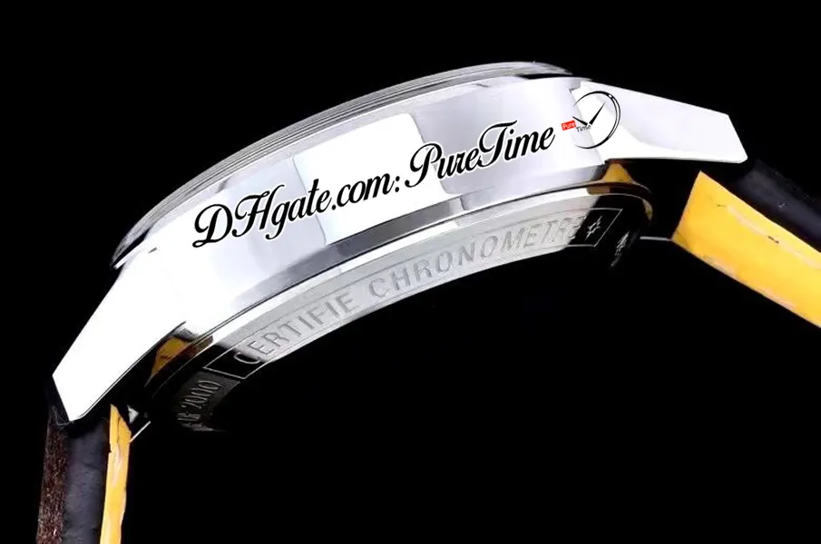 2020 NOWOŚĆ GF Premier TOP Time Eta A7750 Automatyczne chronograf męskie Watch White Black Dial Brown skórzana edycja 41mm PTBL Pure2518