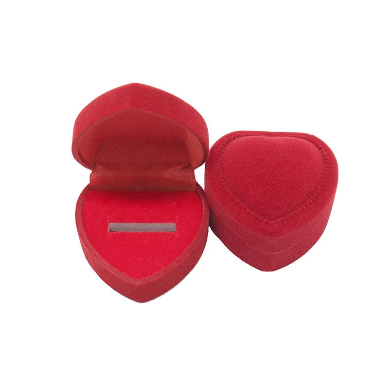 4 8 cm 4 8 cm organisateur de bijoux boîte à bagues en velours rouge boîtes de rangement mignonnes petite boîte-cadeau pour bagues boucles d'oreilles pendentif collier entier P244a