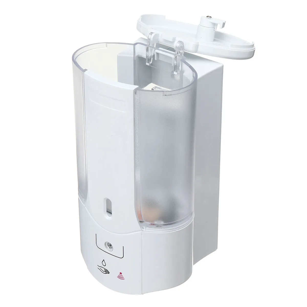 Distributeur de savon liquide de 500 ml Capteur automatique mains libres Shampooing de salle de bain en plastique avec couvercle mural Y200407