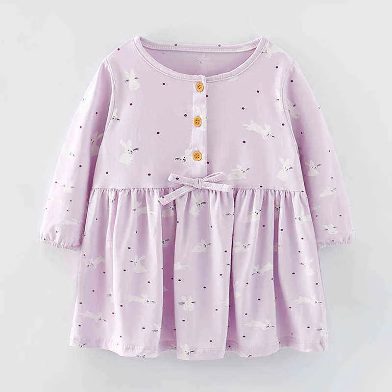 Marke Qualität Frühling Kleider für Mädchen 100% Baumwolle Baby Mädchen Kleidung Langarm Tops Kinder Kleidung Säuglings Kleid 220106