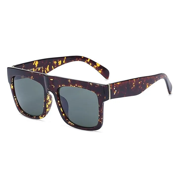 Designer Shades Fat Top Sonnenbrille Frauen Retro Sonnenbrille für Männer Gafas FemininoSunglasses238o