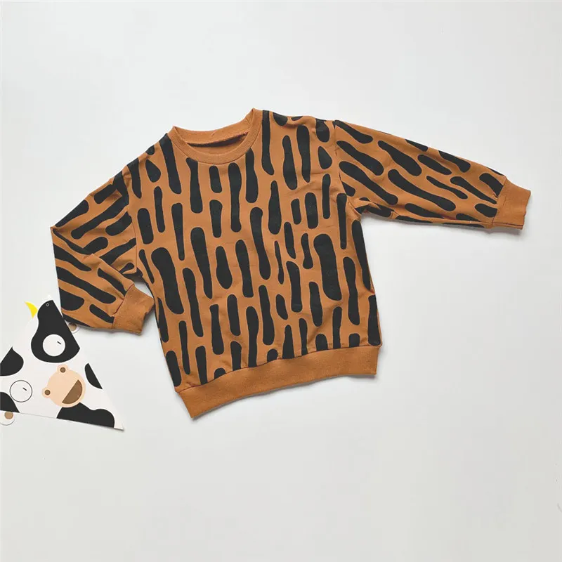 EnkeliBB Kinder Frühling Langarm Leopard Print Sweatshirt und Hosen Sets Stilvolle Trends Jungen Mädchen Kleidung Outfit Kinder Sets LJ201202