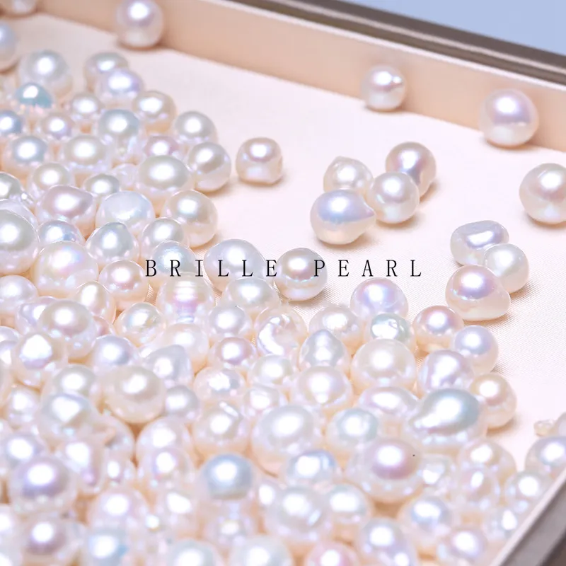 全天然淡水Akoya High Gloss Specialshaped Loose Bead 67mm Drop不規則な粒子Diy Pearl BQN T2005072622490