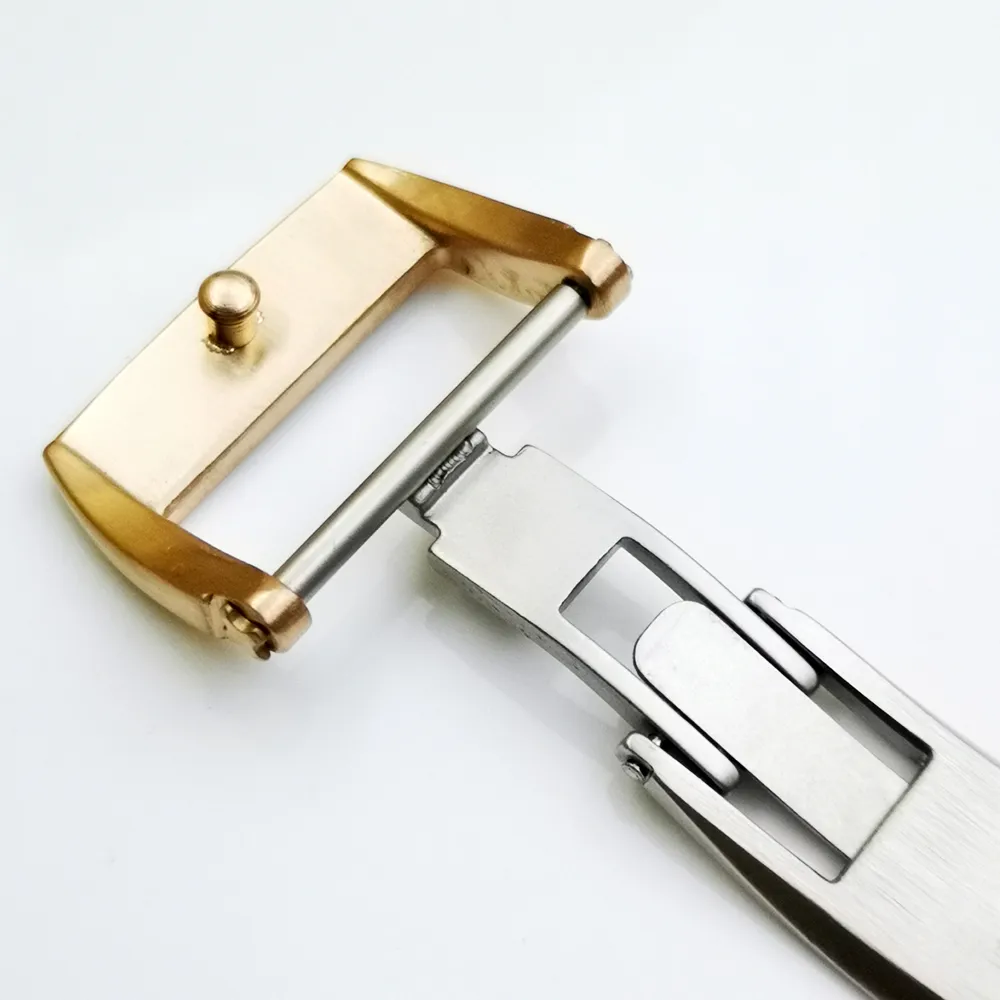 Hebilla de cierre desplegable plegable de Color plateado, negro, rosa y dorado de 20mm para RM011 RM 50-03 RM50-01, correa de cuero de goma para reloj Strap253s