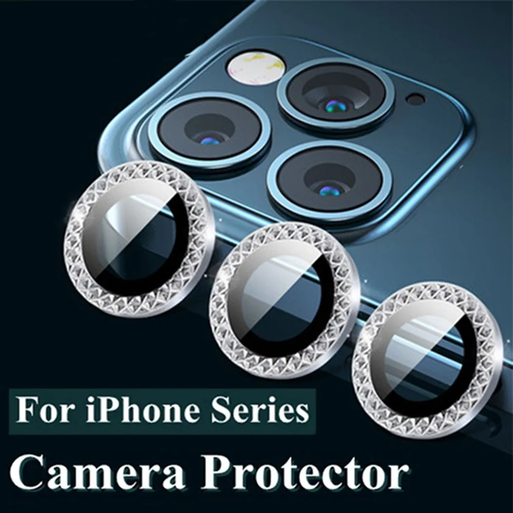 Metal Ring Camera Lens Cover Glass för iPhone 13 11 12 Pro Max Camera Protector för iPhone 12 13 Mini 11 Pro Protective Glass1994074