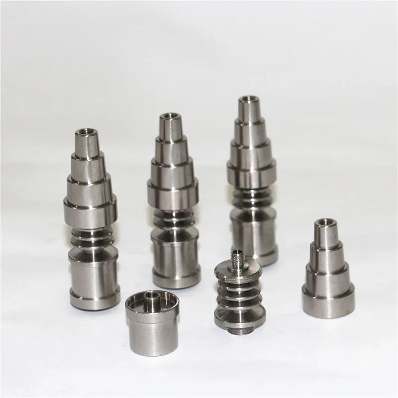 Outils à main Dab 6 en 1 Domeless Titanium E Nail Fit 20mm Chauffage Bobine Tuyau Verre Cendrier pour bong2680