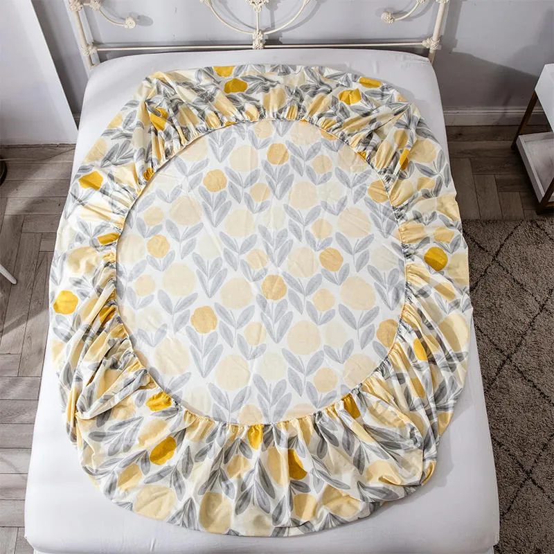 100Cotton Bed Linens QueenKing Size Spannbettlaken mit Gummiband, gelbe Farbe, Baumwolle, Matratzenschoner, Doppelbettlaken 20119391030