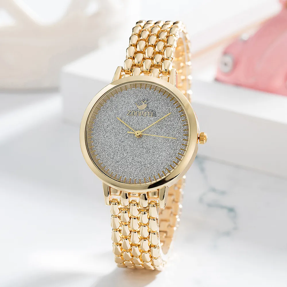 ZONMFEI Merk horloge Prachtige Frosted Sky Star Stalen Band Vrouwen Horloge Set Diamanten Armband Horloges Combinatie 3 Stuks Sets257G