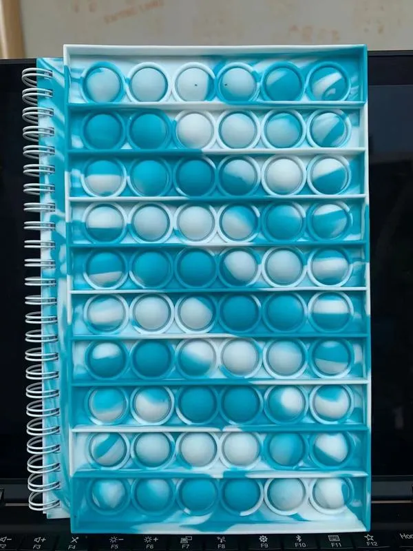 Cuaderno A5 Pop su dedo burbuja cubierta de silicona cuaderno descompresión silicona burbuja cuaderno fidget juguetes para niños regalo 220224
