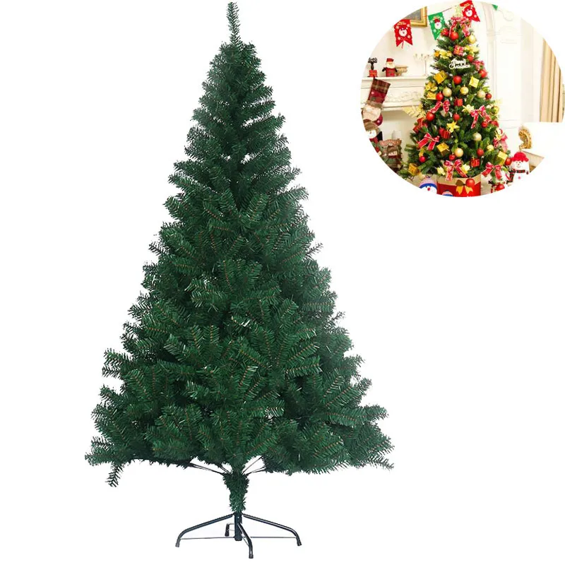 Albero di Natale artificiale decorato verde Natale plastica 180 centimetri anno ornamenti la casa Desktop Decor Y201020