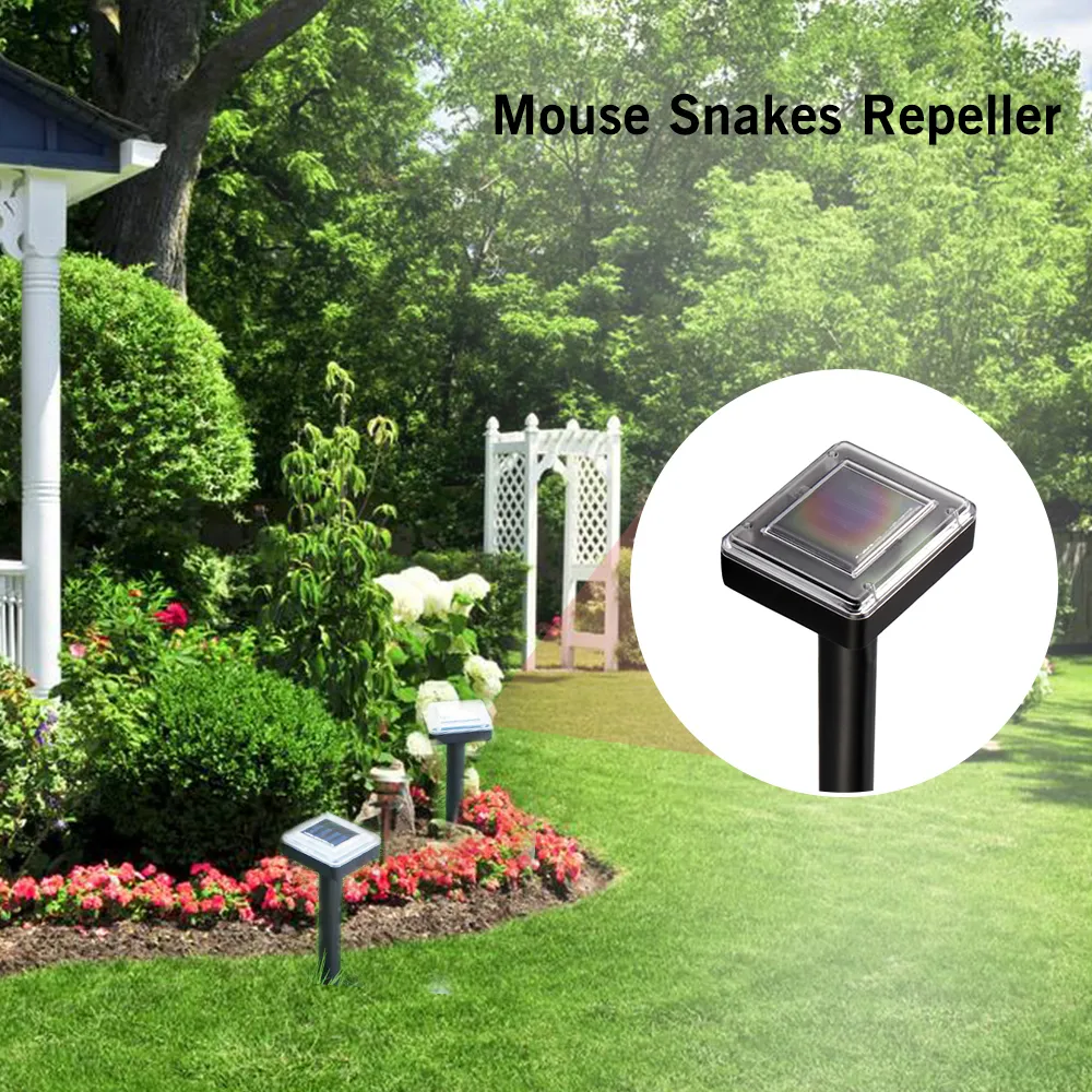 Hot New Outdoor Garden Solar Power Repeller talpe Wave Repellente topi con pannello a energia solare Y200106