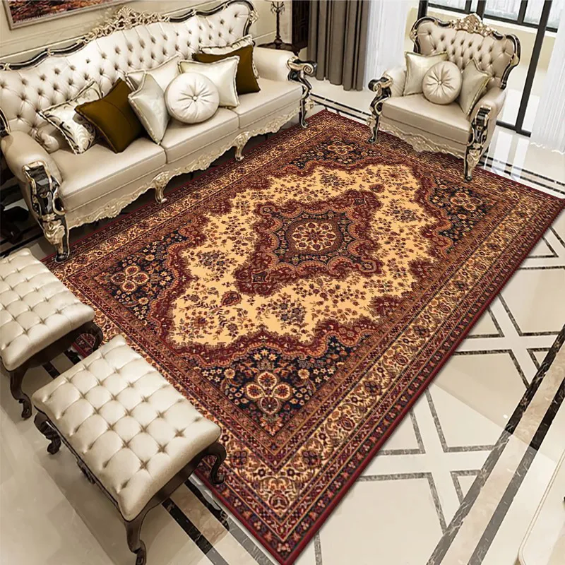 トルコ印刷ペルシャの敷物カーペット家のリビングルームの装飾的なエリアrugベッドルーム屋外トルコのボホ大床カーペットマット220301