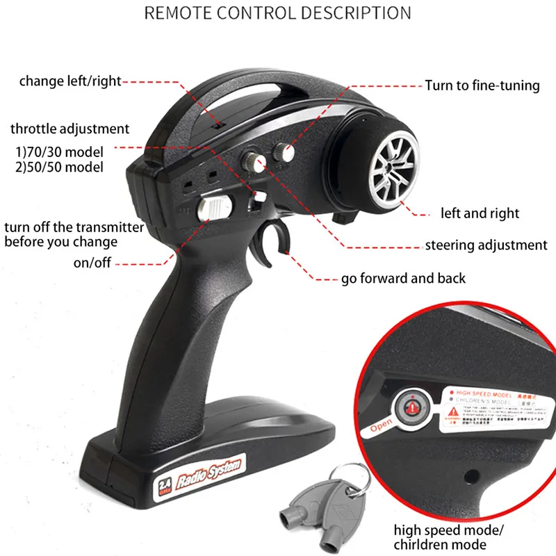 Feiyue FY08 RC Auto 1:12 2.4G Brushless Radio Control Car Impermeabile Ad Alta Velocità RC Auto Dessert Modelli di Veicoli Fuoristrada