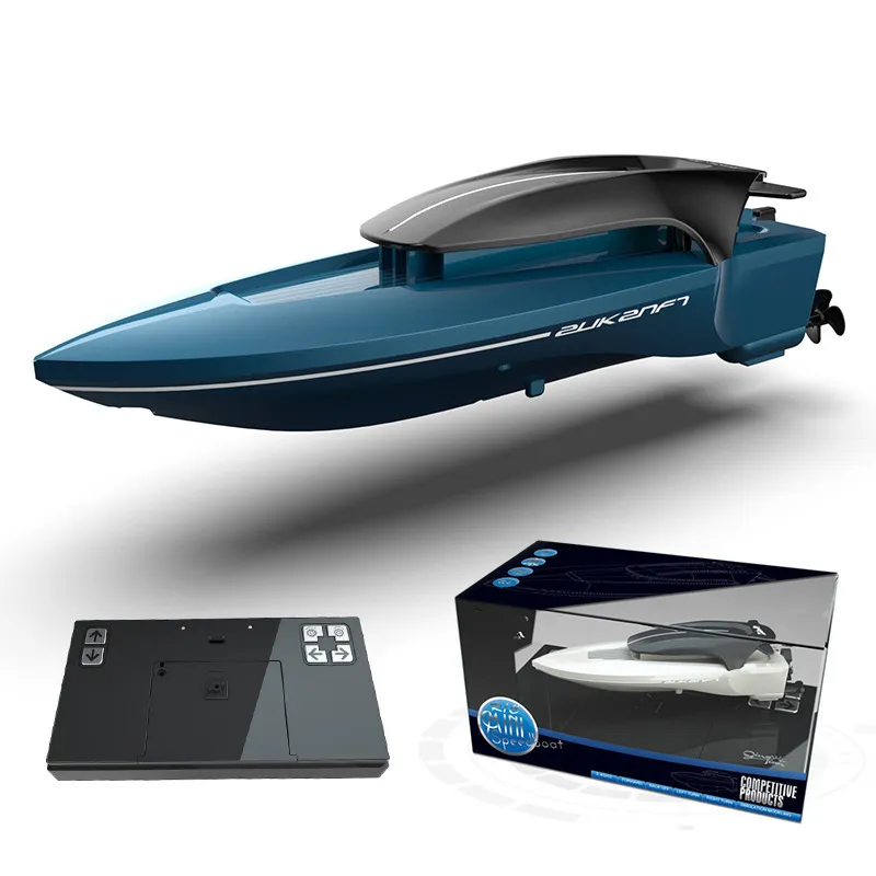 Mini barca telecomandata Barca ad alta velocità Barca giocattolo bambini Barca telecomandata con luce Modello di navigazione Regalo 201204