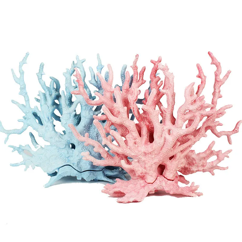 Искусственный коралловый орнамент риум украшения рыбной резервуар аксессуары растения Y200917