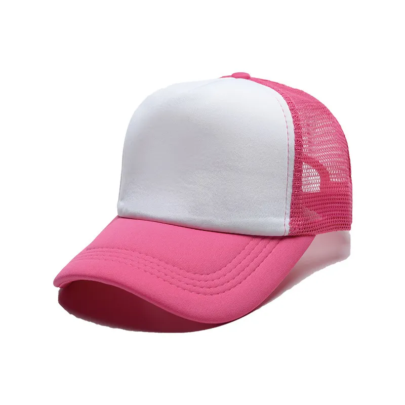 Casquette d'impression de transfert de chaleur thermique bricolage Sublimation chapeau blanc adultes enfants casquettes Colorblock casquette en maille casquette publicitaire logo personnalisé Colorful1245842