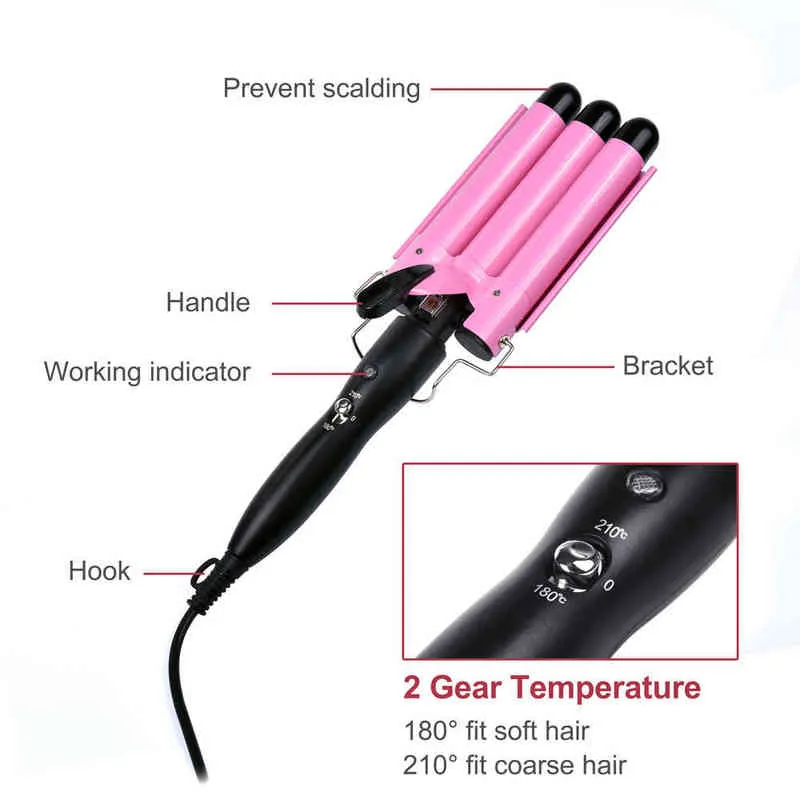 Hair Curlers Straighteners Professional Curling Iron Hair Styling Tool Hair Dryer Household Ceramic Curler Curling Iron Styling Waver Tool Iron Wand Spin T220916