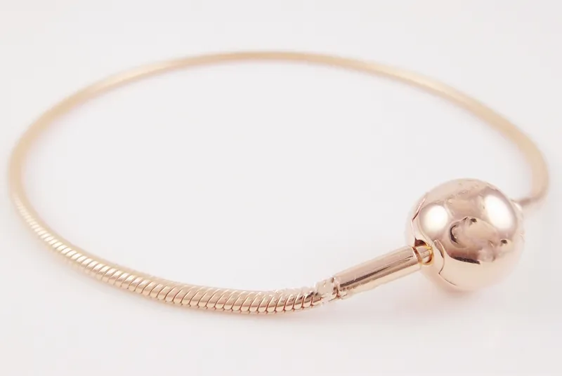 Gioielli serie Essence stile pandora Bracciali in oro rosa 16-50 cm Set di perline con ciondoli serpente donna con logo ale Braccialetto Regalo di compleanno bambini 586000